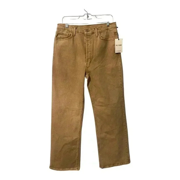 Re/Done Womens Khaki 90s High Rise Loose Fit Denim, Size 31 - Picture 2 of 8